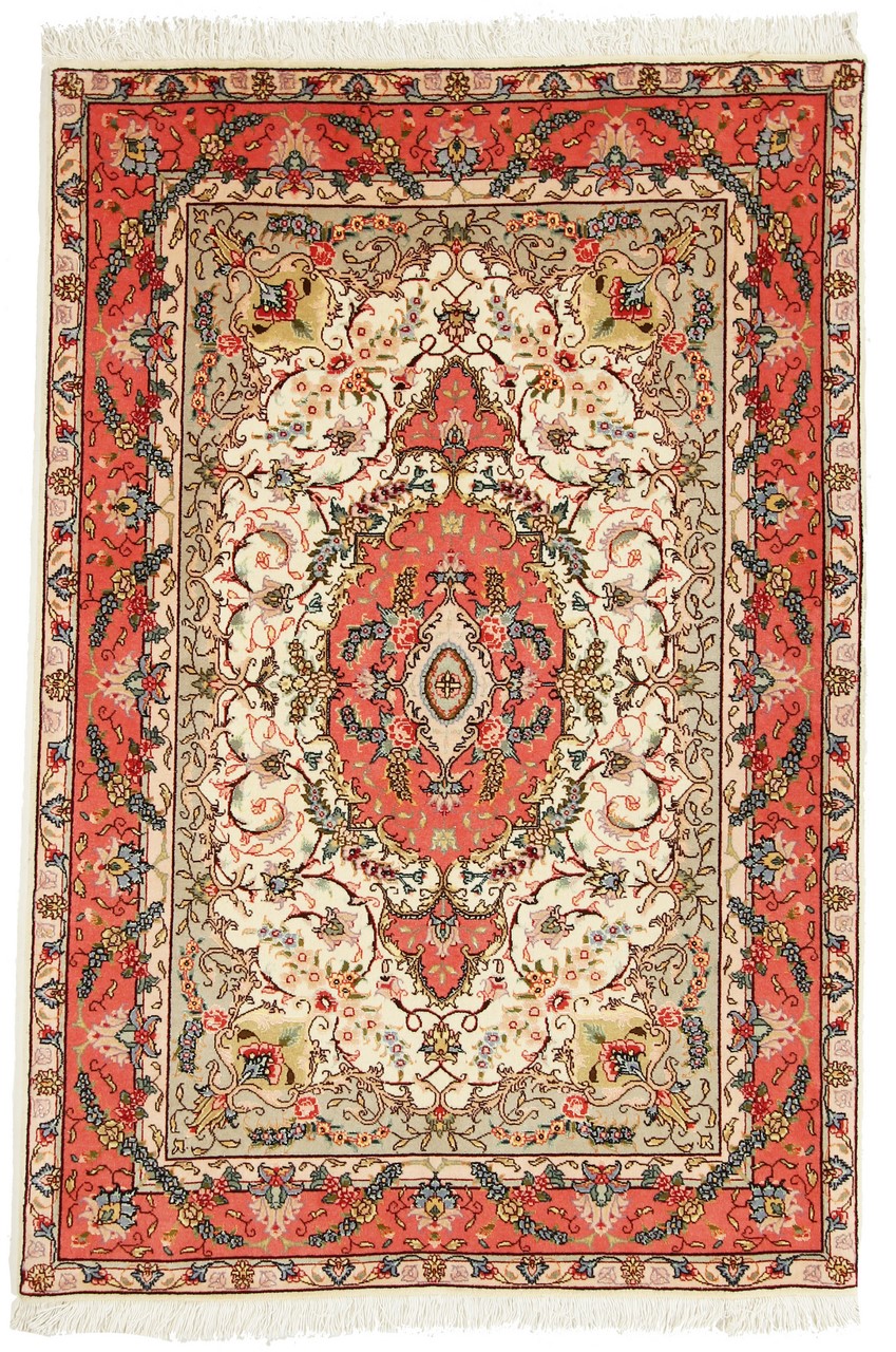 Tapete persa Tabriz 50Raj 150x100 150x100, Tapete persa Atado à mão