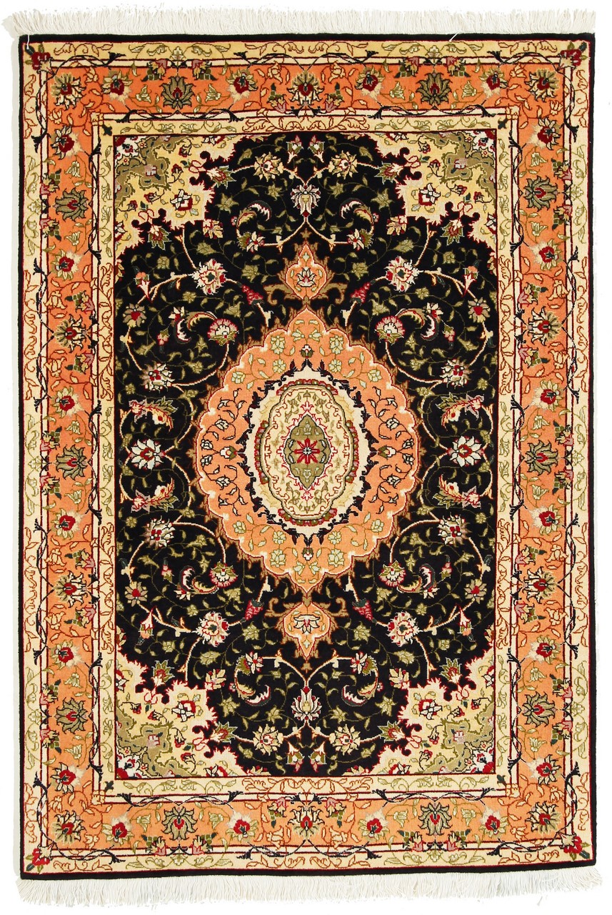 Tapete persa Tabriz 50Raj 150x101 150x101, Tapete persa Atado à mão