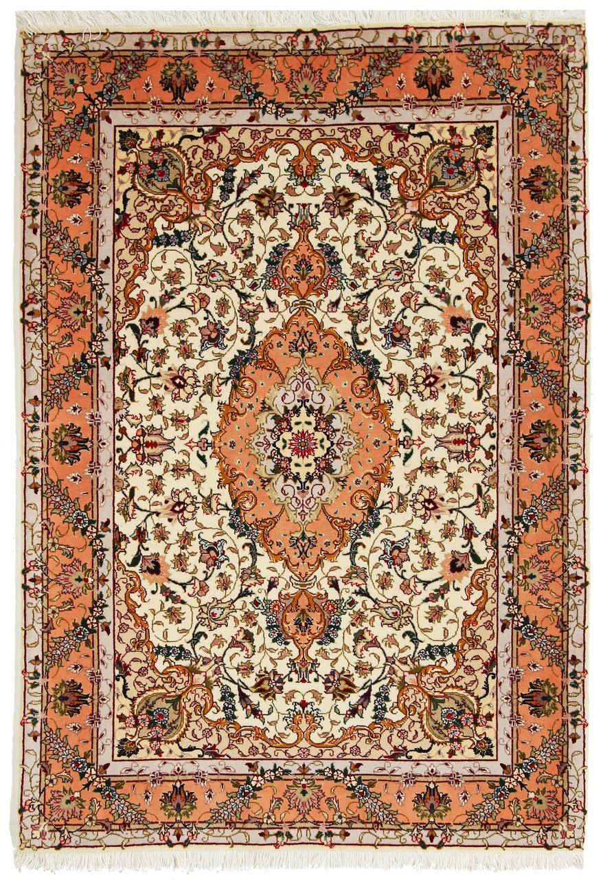 Tapete persa Tabriz 50Raj 150x103 150x103, Tapete persa Atado à mão