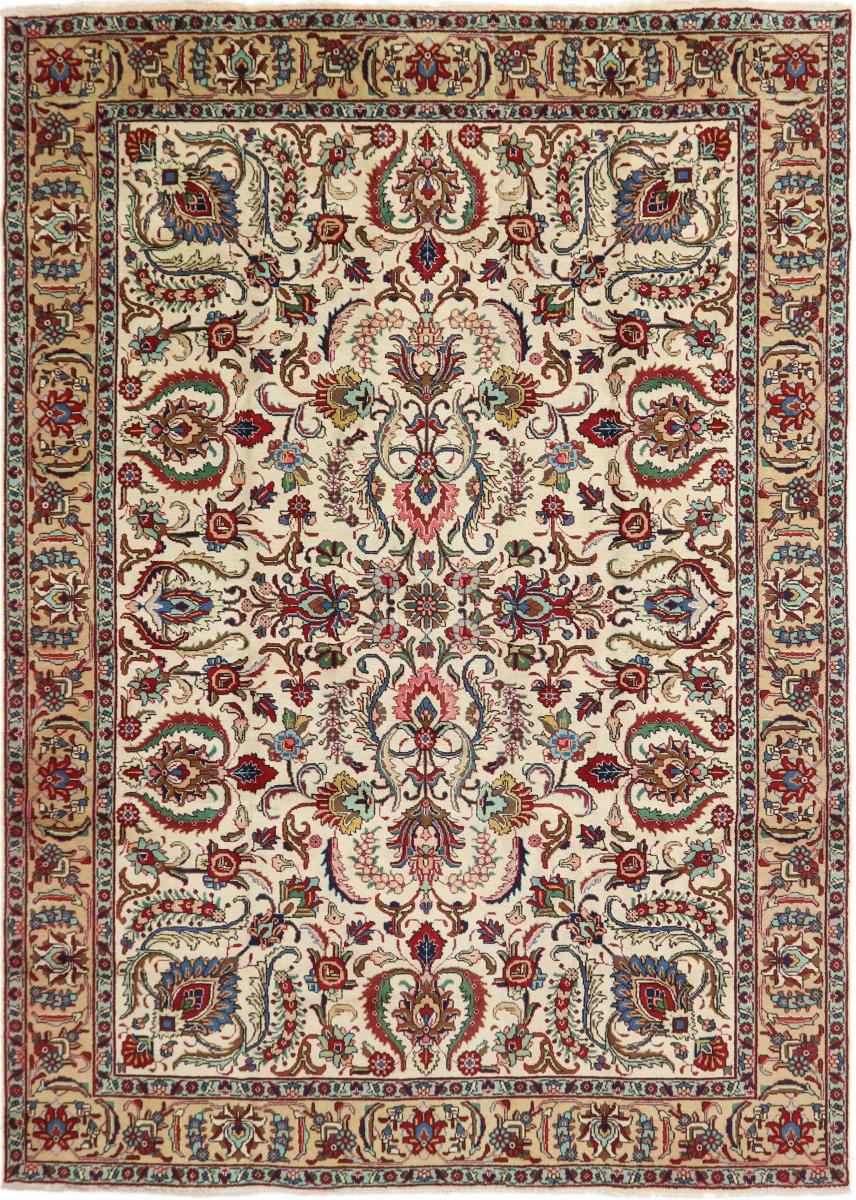 Tapete persa Tabriz 341x241 341x241, Tapete persa Atado à mão