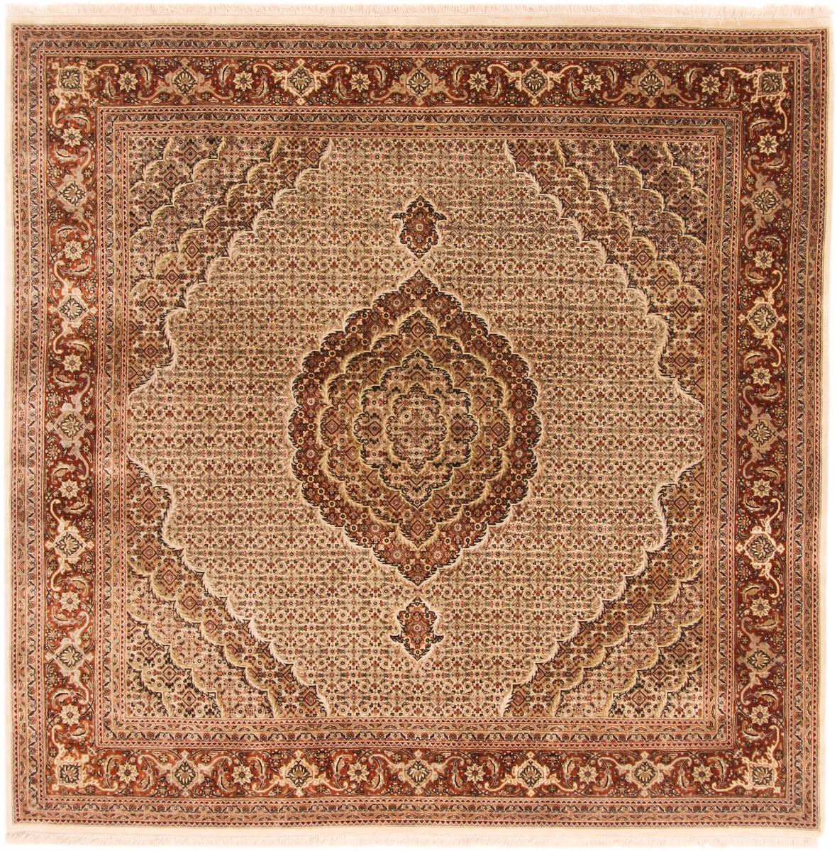 Indo rug Tabriz 206x206 206x206, Persian Rug Knotted by hand