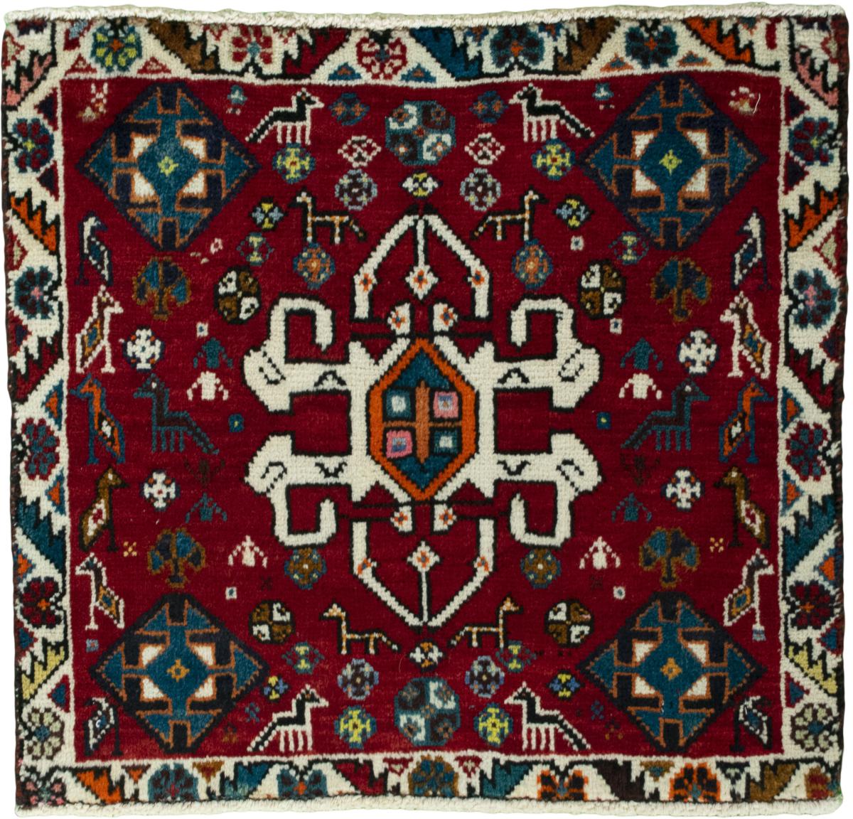 Tapis persan Shiraz 56x59 56x59, Tapis persan Noué à la main