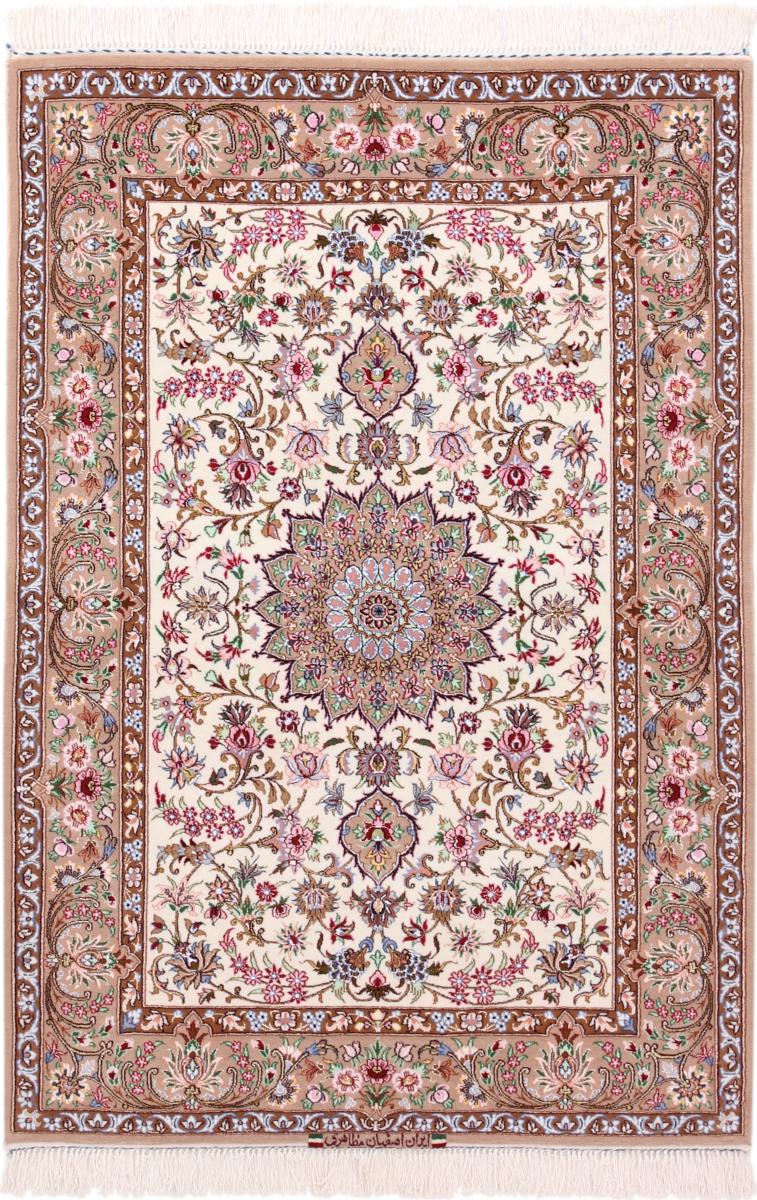 Persian Rug Isfahan Silk Warp 163x112 163x112, Persian Rug Knotted by hand
