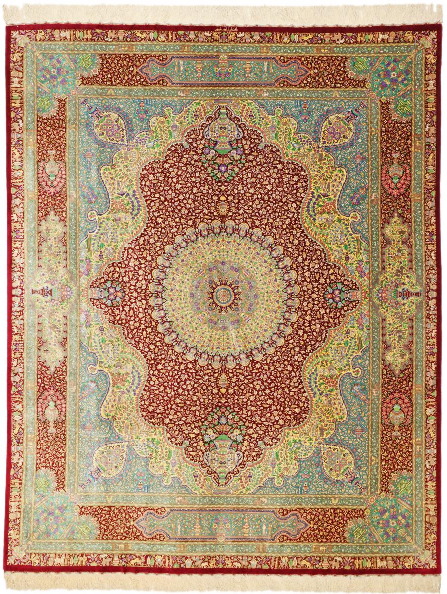 Persian Rug Qum Silk 251x198 251x198, Persian Rug Knotted by hand
