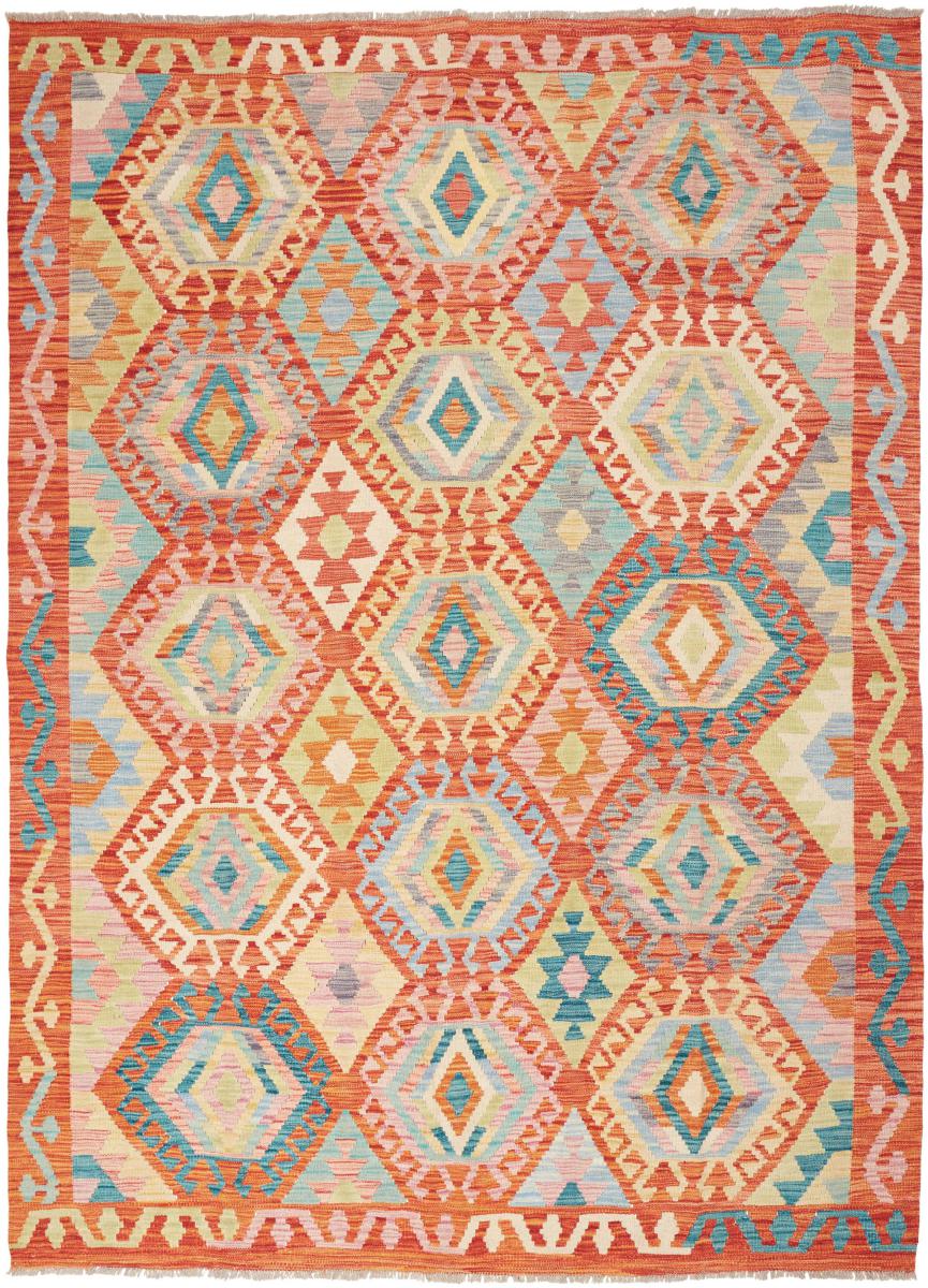 Afghan rug Kilim Afghan 233x173 233x173, Persian Rug Woven by hand