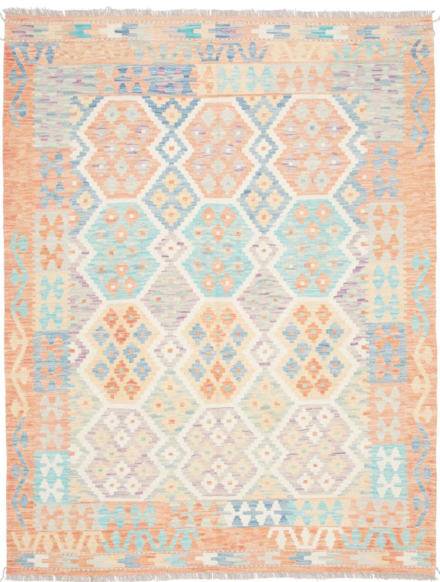 Afghansk tæppe Kelim Afghan 204x155 204x155, Persisk tæppe Håndvævet