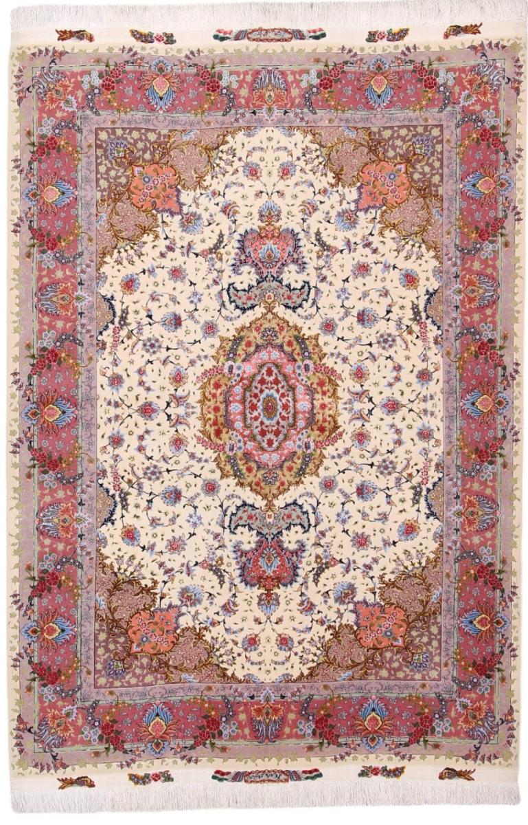 Perzsa szőnyeg Tabriz 70Raj Selyemfonal 7'1"x5'2" 7'1"x5'2", Perzsa szőnyeg Kézzel csomózva