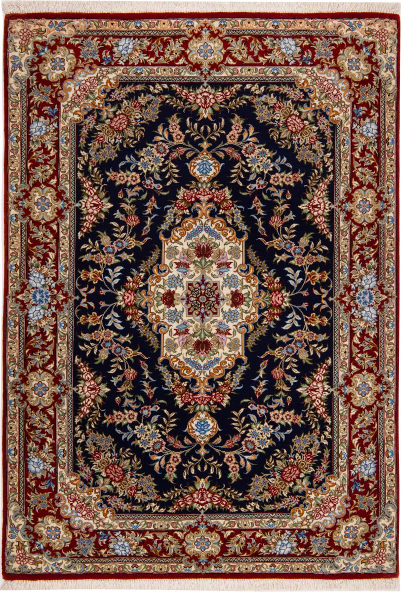 Perserteppich Ghom Seidenkette 5'0"x3'5" 5'0"x3'5", Perserteppich Handgeknüpft