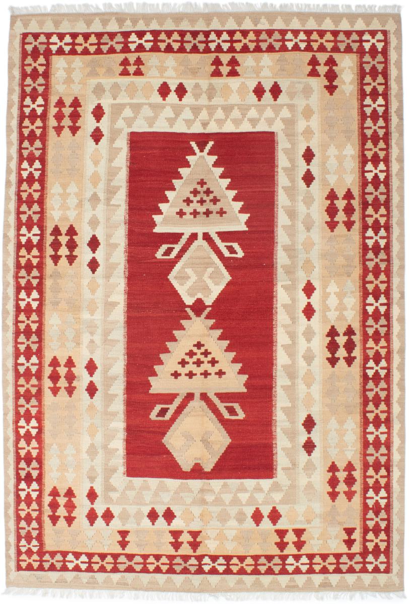 Tapete persa Kilim Fars 8'4"x5'8" 8'4"x5'8", Tapete persa Tecido à mão