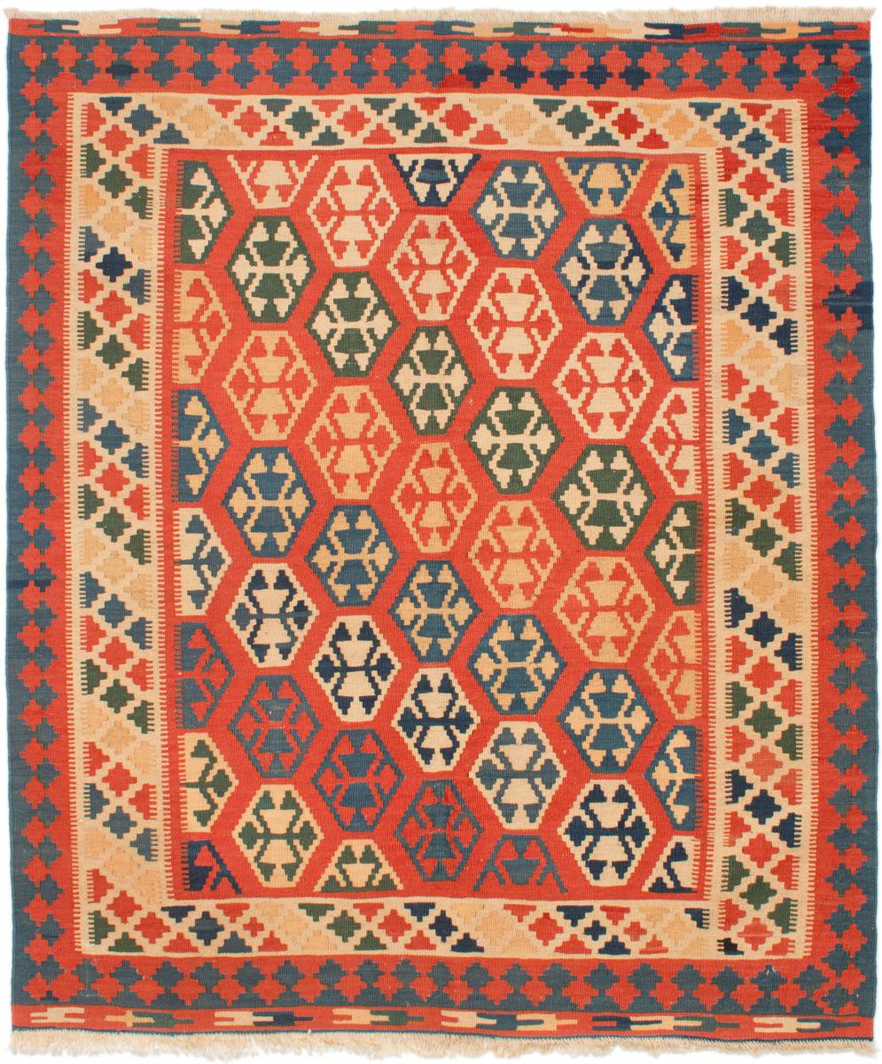 Tapete persa Kilim Fars 5'11"x5'1" 5'11"x5'1", Tapete persa Tecido à mão