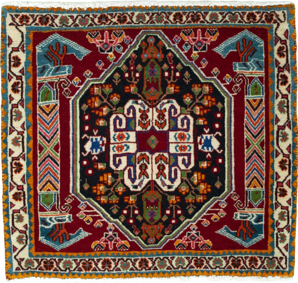 Tapis persan Shiraz 59x65 59x65, Tapis persan Noué à la main