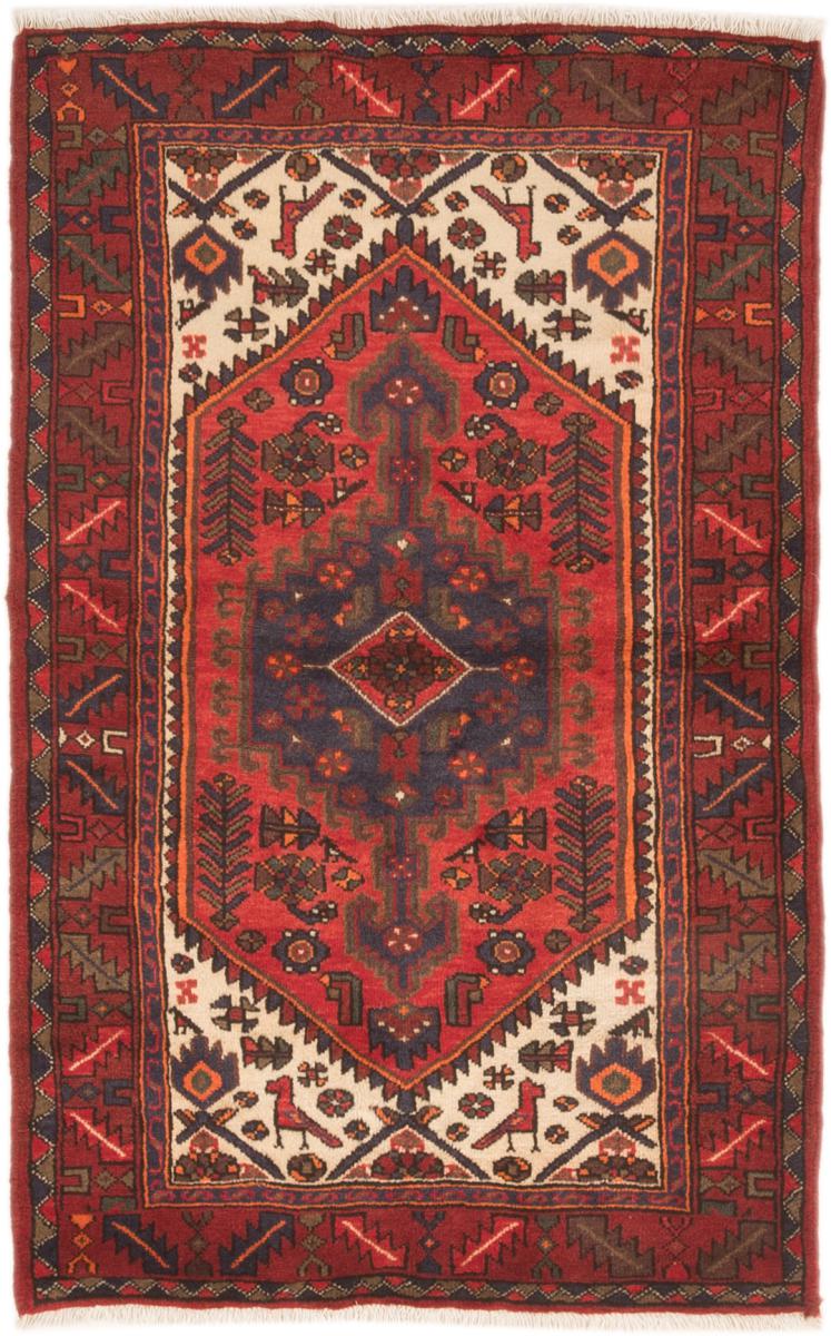 Tapis persan Hamadan 159x99 159x99, Tapis persan Noué à la main