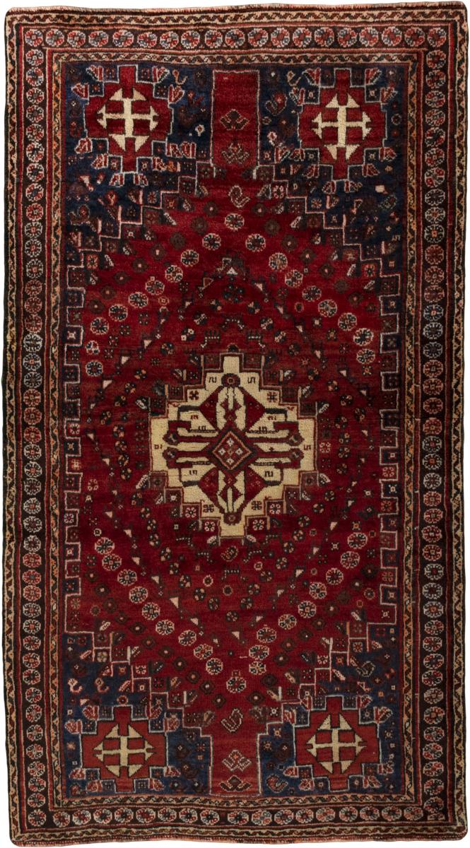 Persian Rug Shiraz 6'6"x3'8" 6'6"x3'8", Persian Rug Knotted by hand