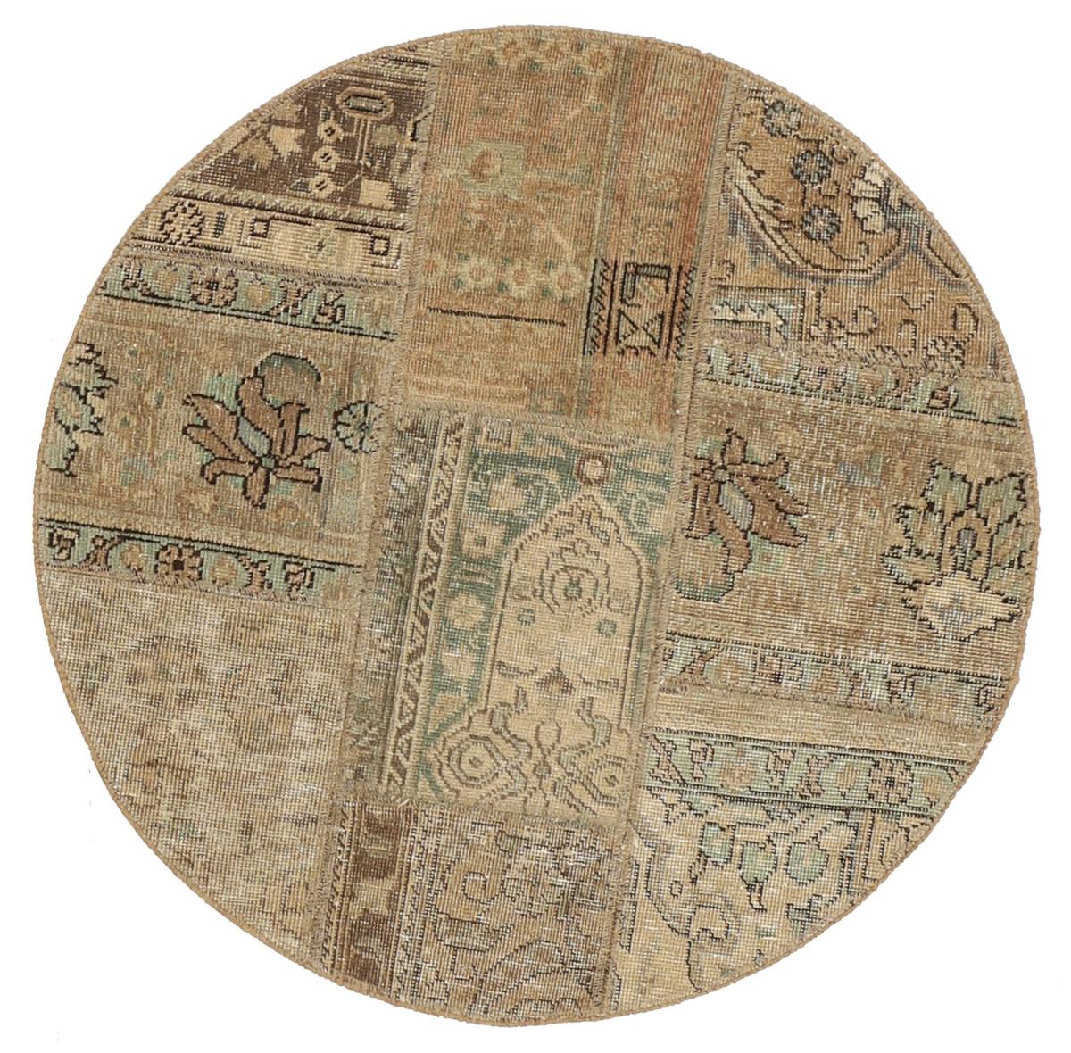 Persisk matta Patchwork 99x99 99x99, Persisk matta Knuten för hand