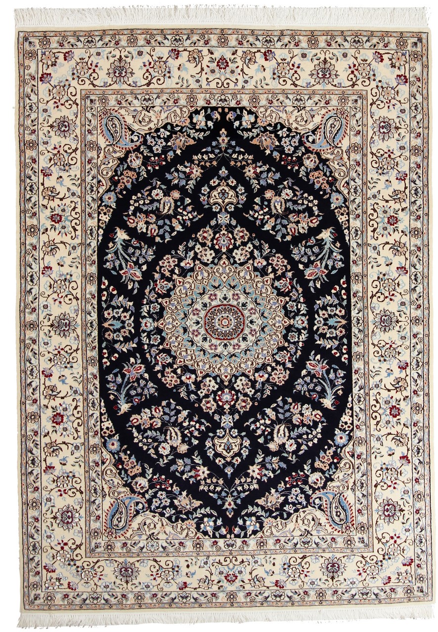 Tapis persan Naïn 6La 187x133 187x133, Tapis persan Noué à la main