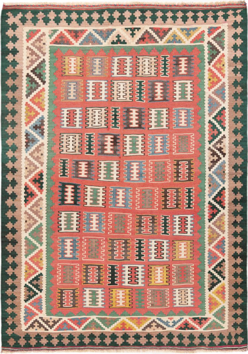 Alfombra persa Kilim Fars Vieja 162x114 162x114, Alfombra persa Tejido a mano