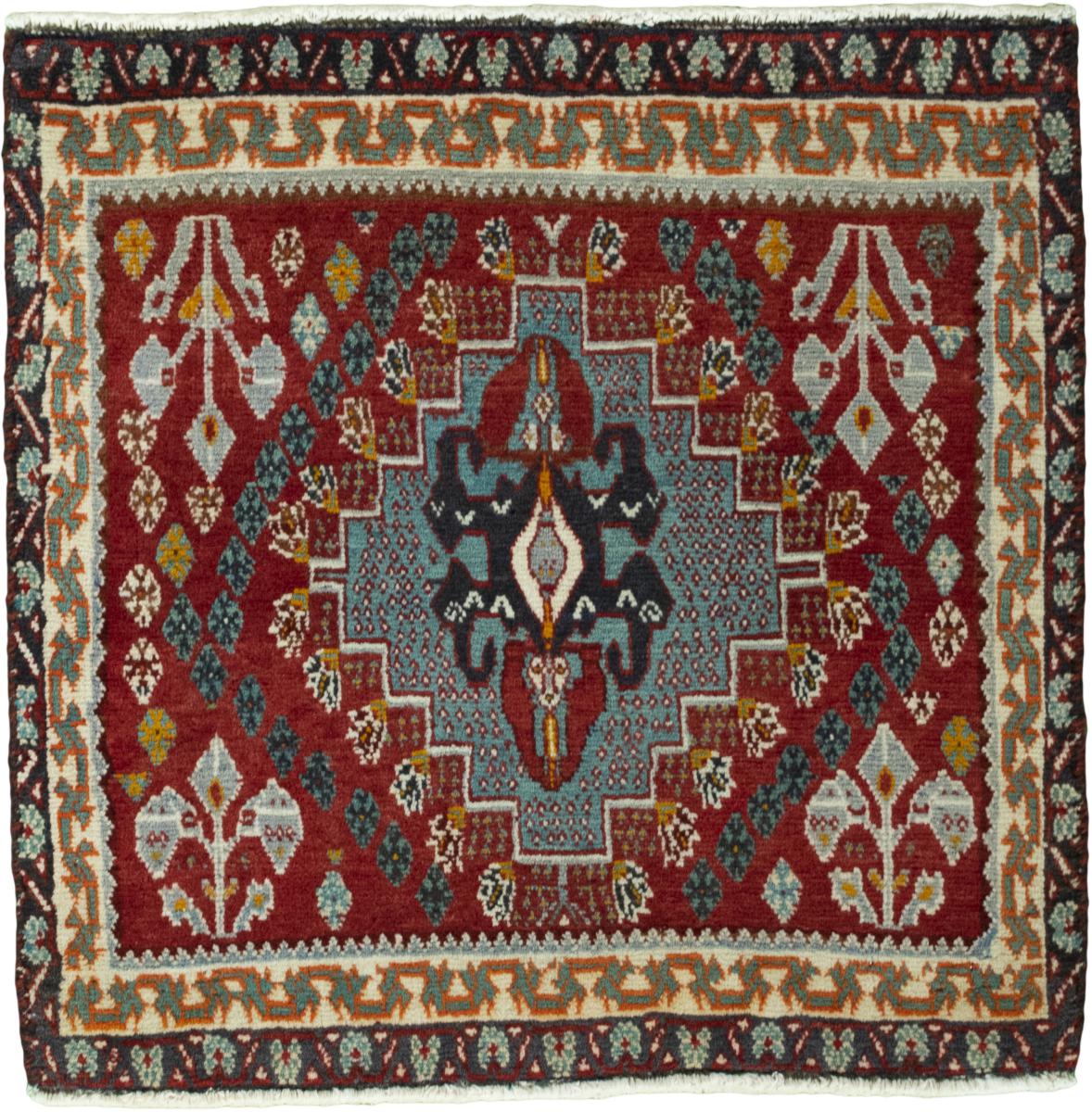 Tapis persan Shiraz 62x60 62x60, Tapis persan Noué à la main