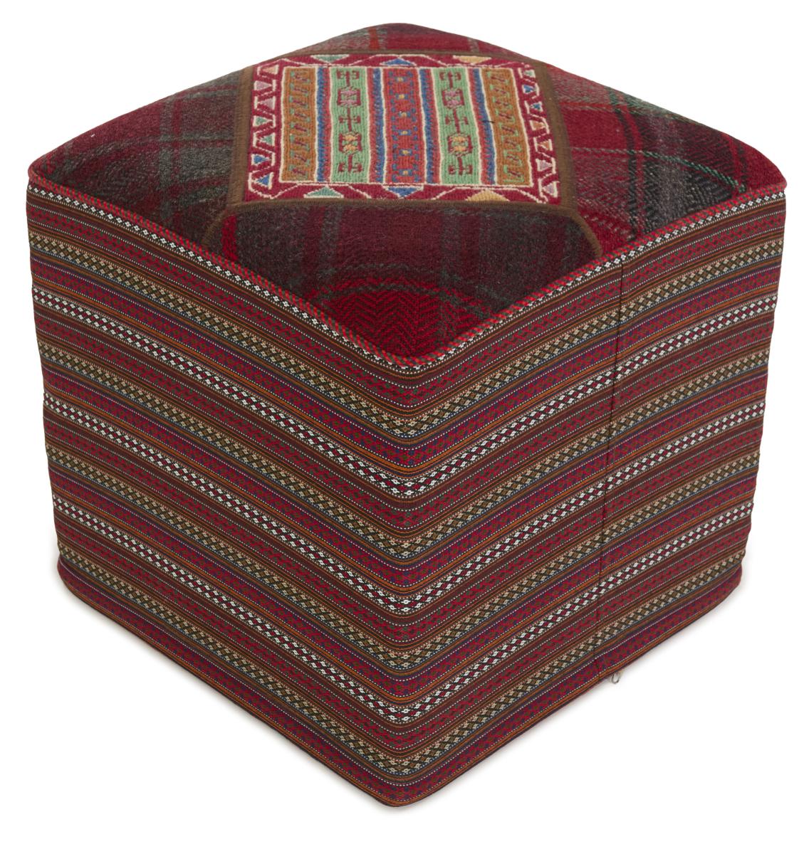 Tappeto persiano Kilim Sitz Hocker 46x44 46x44, Tappeto persiano Annodato a mano