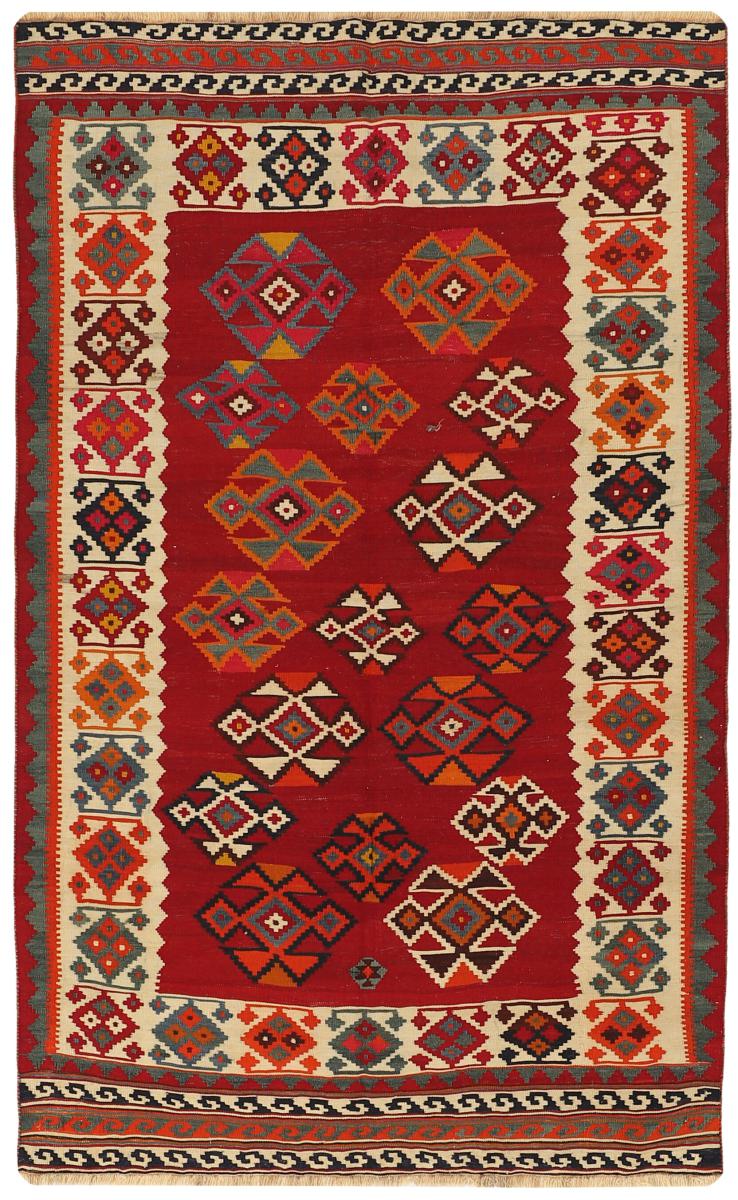 Tapis persan Kilim Fars 234x141 234x141, Tapis persan Tissé à la main