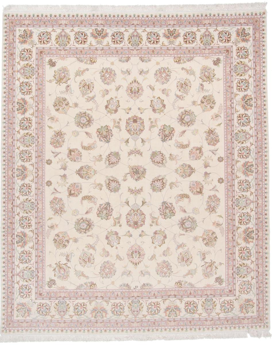 Tapis persan Tabriz 60Raj Chaîne de Soie 299x252 299x252, Tapis persan Noué à la main
