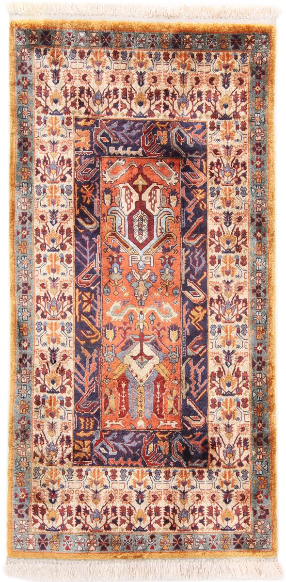  Keysari Silk 124x61 124x61, Persian Rug Knotted by hand