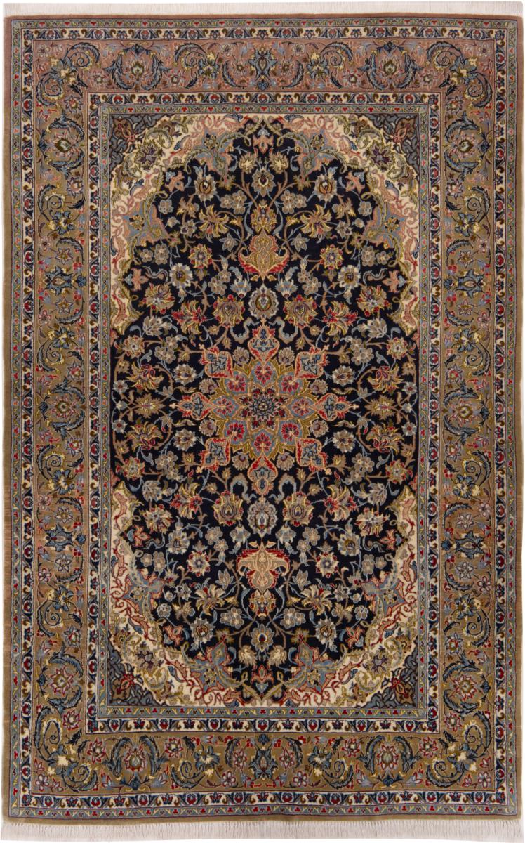 Tapis persan Ispahan Chaîne de Soie 166x106 166x106, Tapis persan Noué à la main