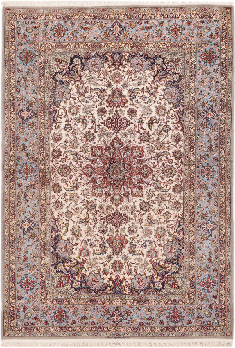 Perserteppich Isfahan Seidenkette 227x156 227x156, Perserteppich Handgeknüpft