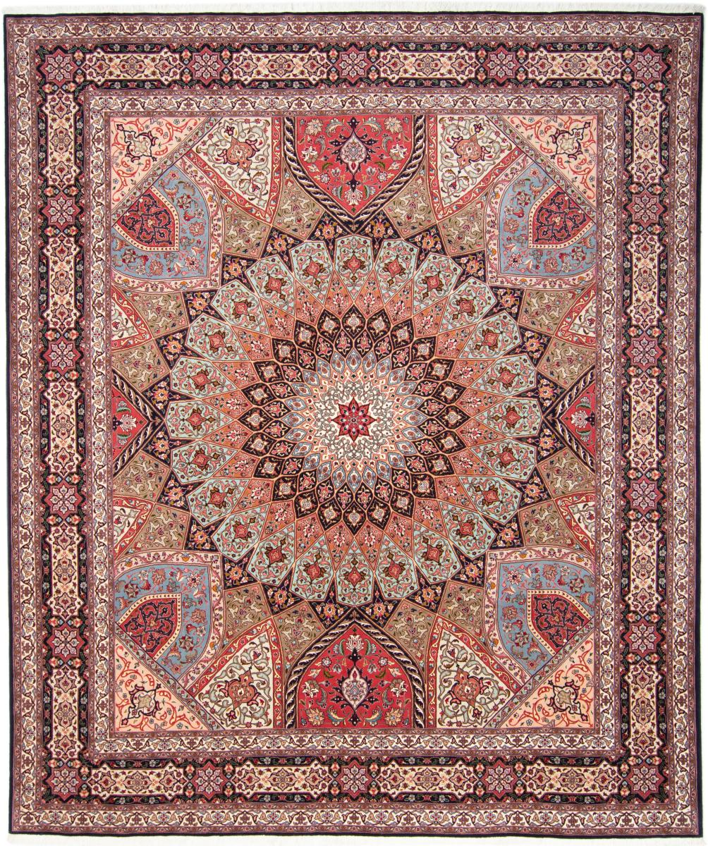 Tapete persa Tabriz 50Raj 296x256 296x256, Tapete persa Atado à mão