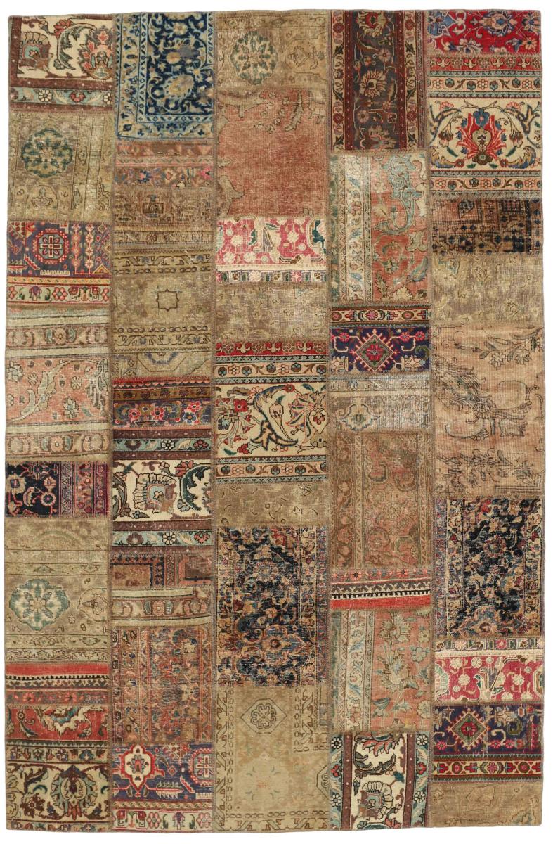 Persian Rug Patchwork 311x203 311x203, Persian Rug Knotted by hand