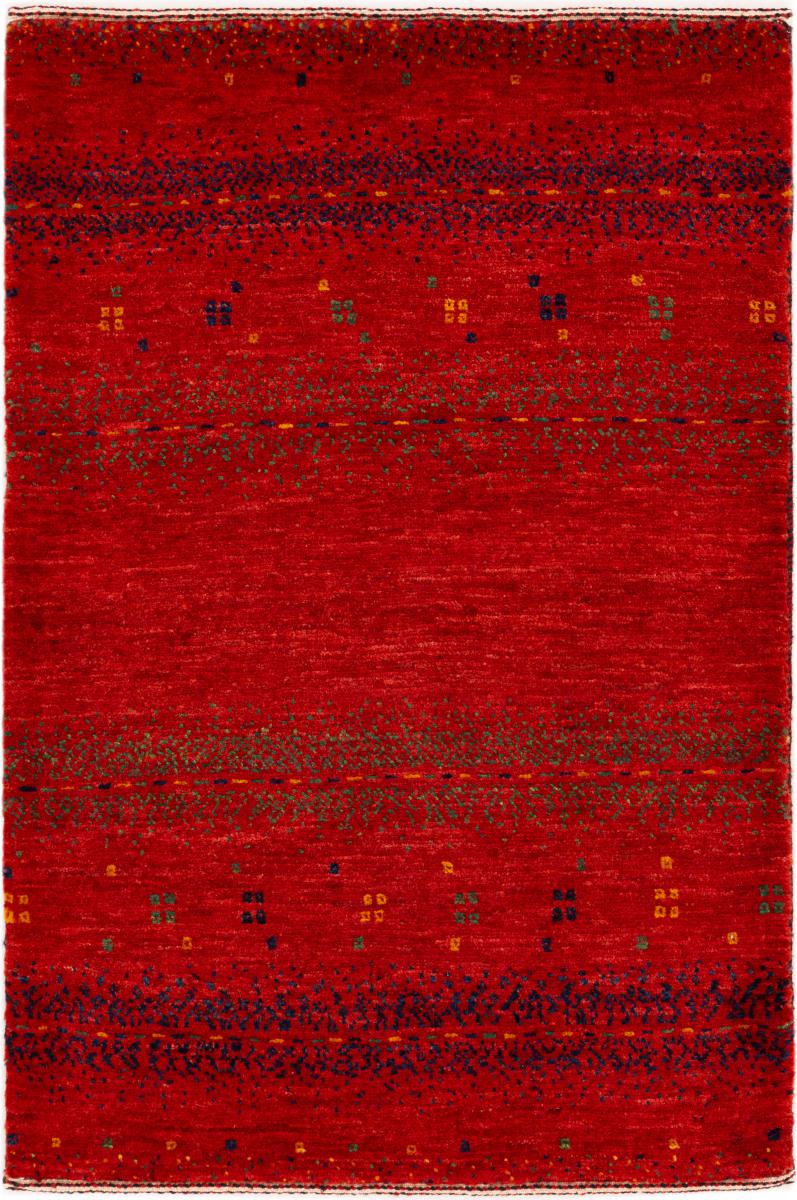 Persian Rug Persian Gabbeh Loribaft Atash 3'0"x2'0" 3'0"x2'0", Persian Rug Knotted by hand
