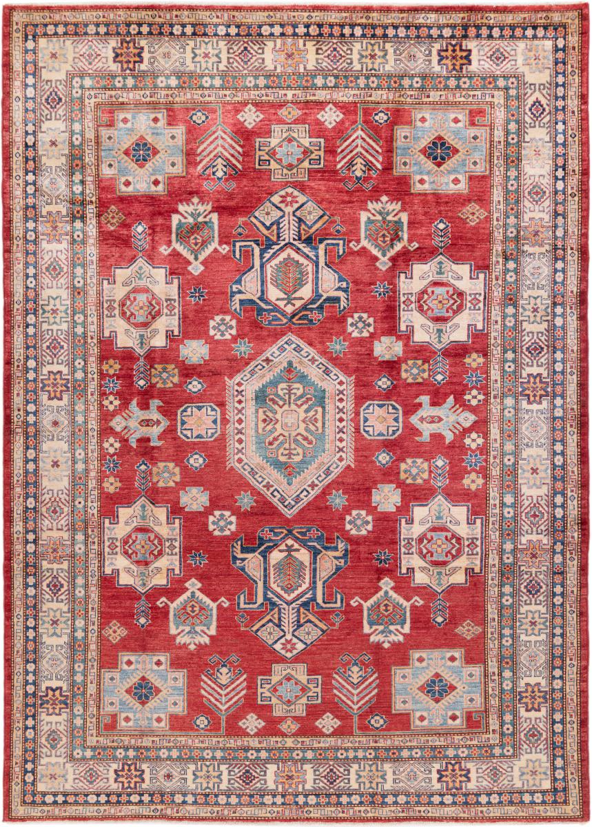 Afghan rug Super Kazak 9'6"x6'9" 9'6"x6'9", Persian Rug Knotted by hand