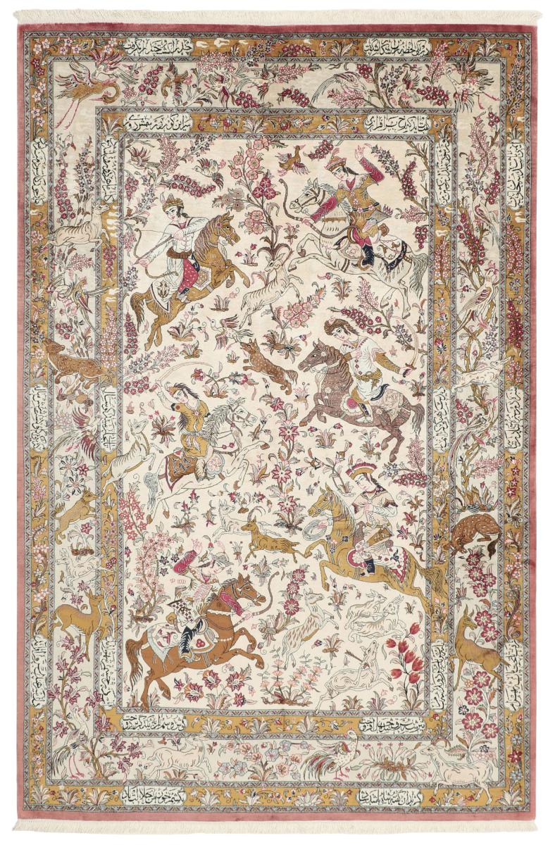 Persian Rug Qum Silk 204x133 204x133, Persian Rug Knotted by hand