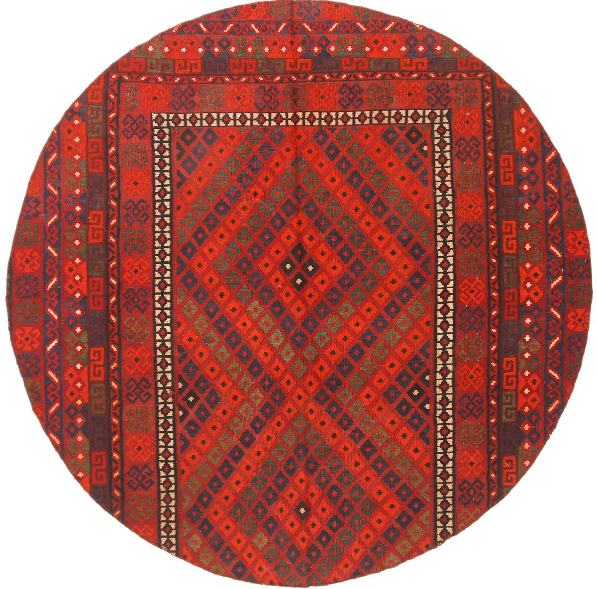 Tapis afghan Kilim Afghan Antique 202x202 202x202, Tapis persan Tissé à la main