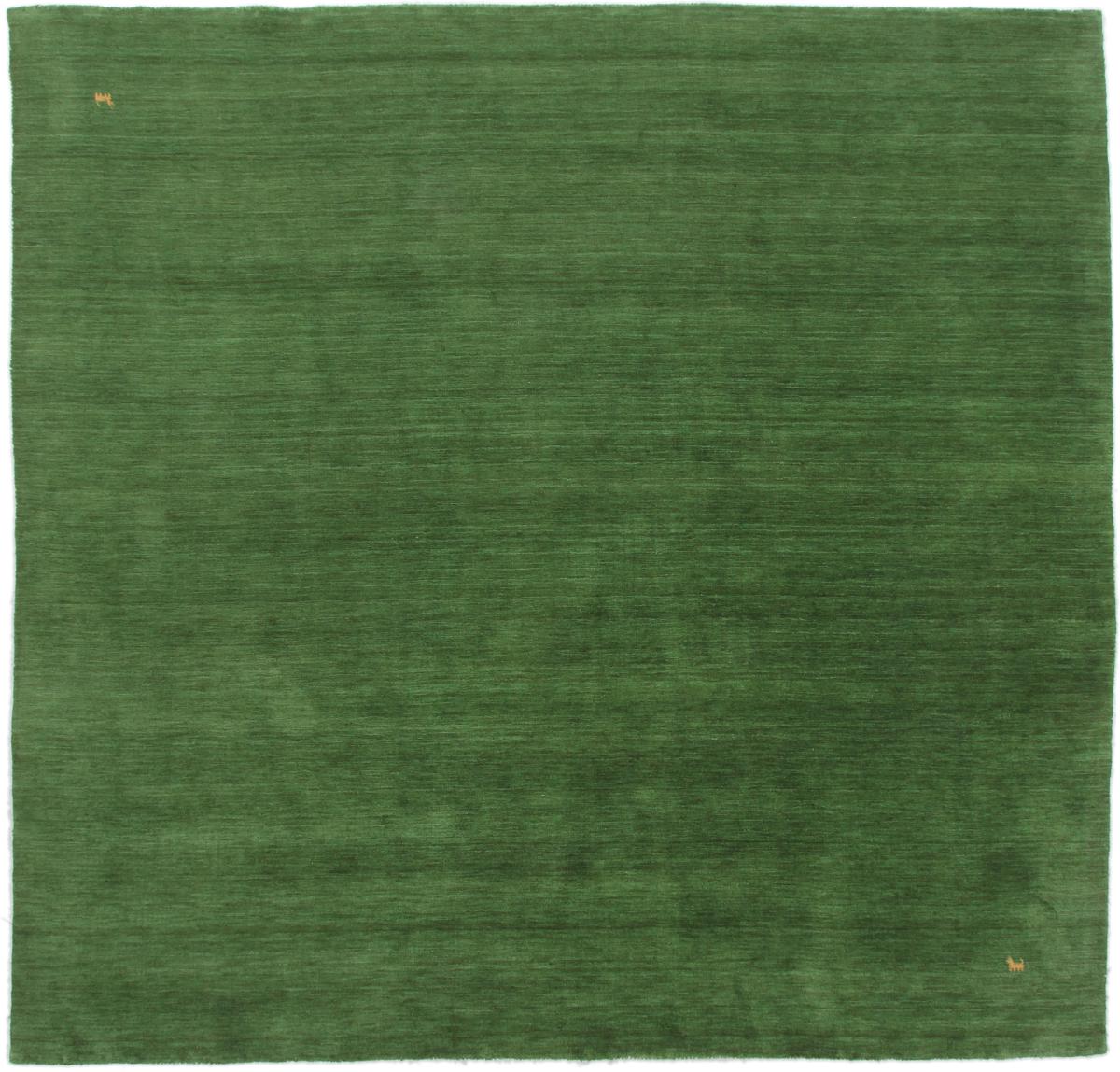Indisk matta Loom Gabbeh Green 199x194 199x194, Persisk matta Loom handknuten