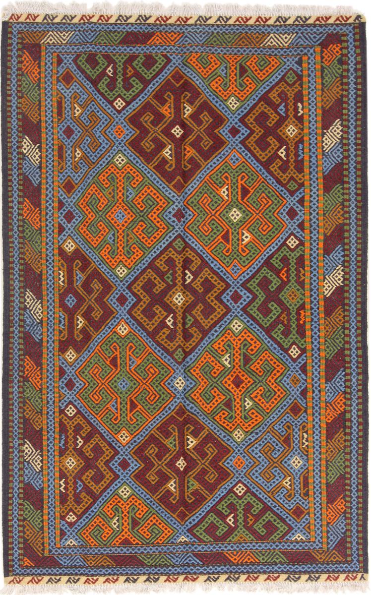 Tapete afegão Kilim Afegão 186x120 186x120, Tapete persa Tecido à mão