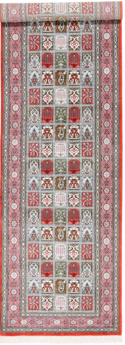 Tapis persan Ghom Soie 301x77 301x77, Tapis persan Noué à la main