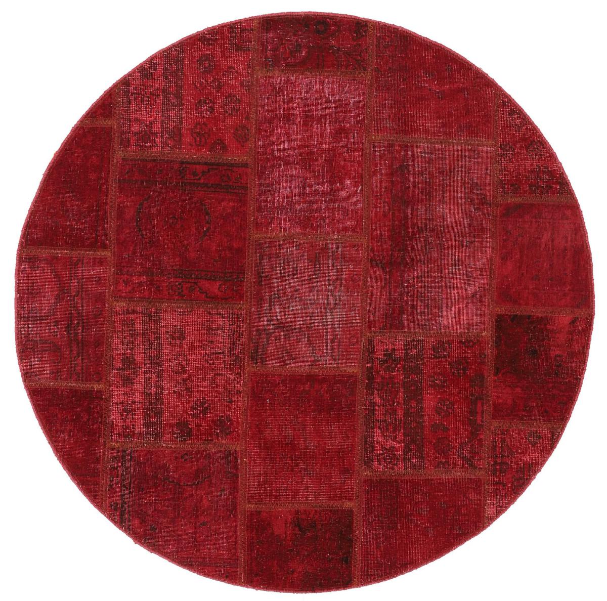 Persian rug Patchwork 4'11"x4'11" 4'11"x4'11", Persian rug Hand-knotted
