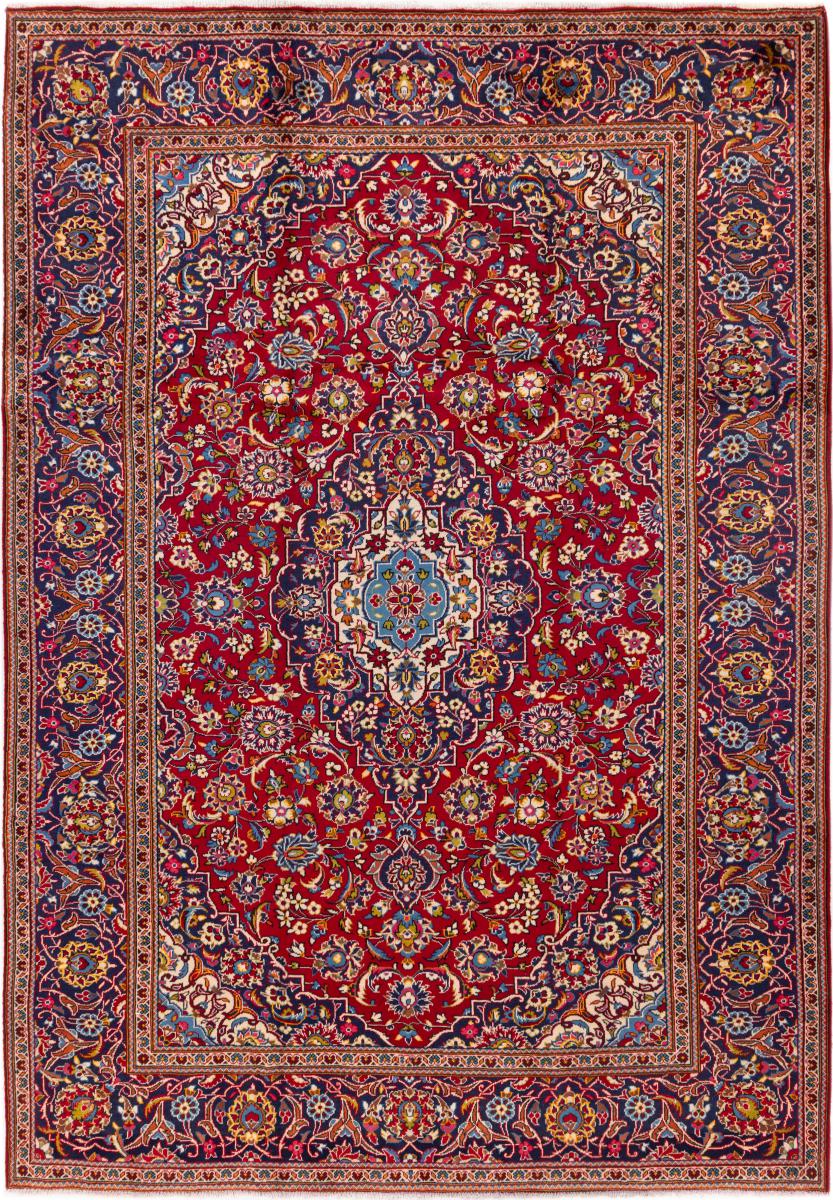 Persisk tæppe Keshan 345x260 345x260, Persisk tæppe Knyttet i hånden