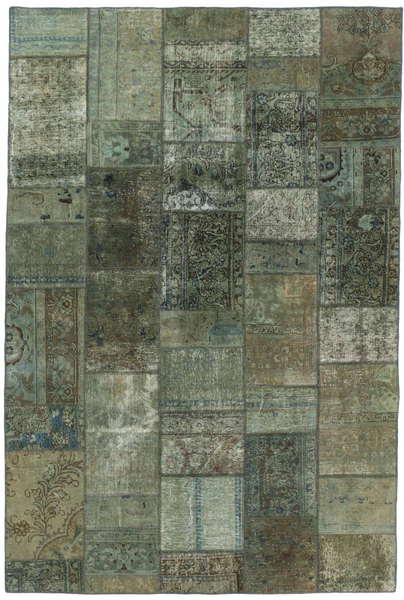 Persian Rug Patchwork 309x205 309x205, Persian Rug Knotted by hand