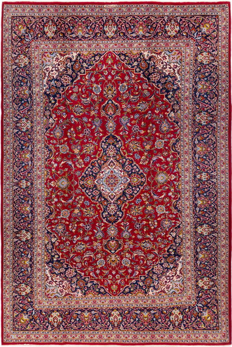 Persisk tæppe Keshan 334x227 334x227, Persisk tæppe Knyttet i hånden