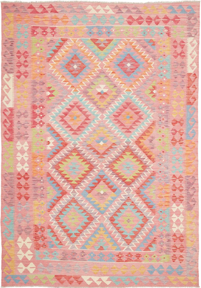 Afghaans tapijt Kilim Afghan 252x174 252x174, Perzisch tapijt Handgeweven