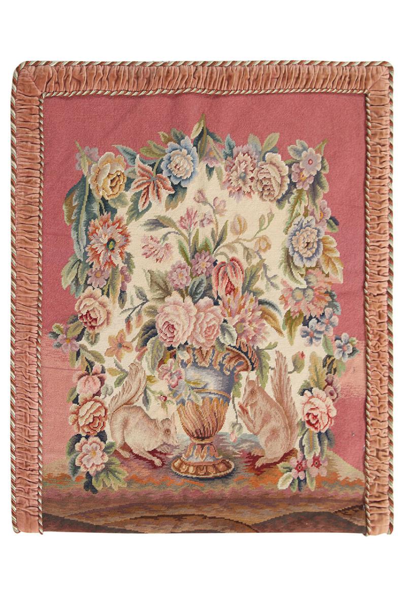 Chinese rug China Gobelin Verdure Antique 93x91 93x91, Persian Rug Knotted by hand