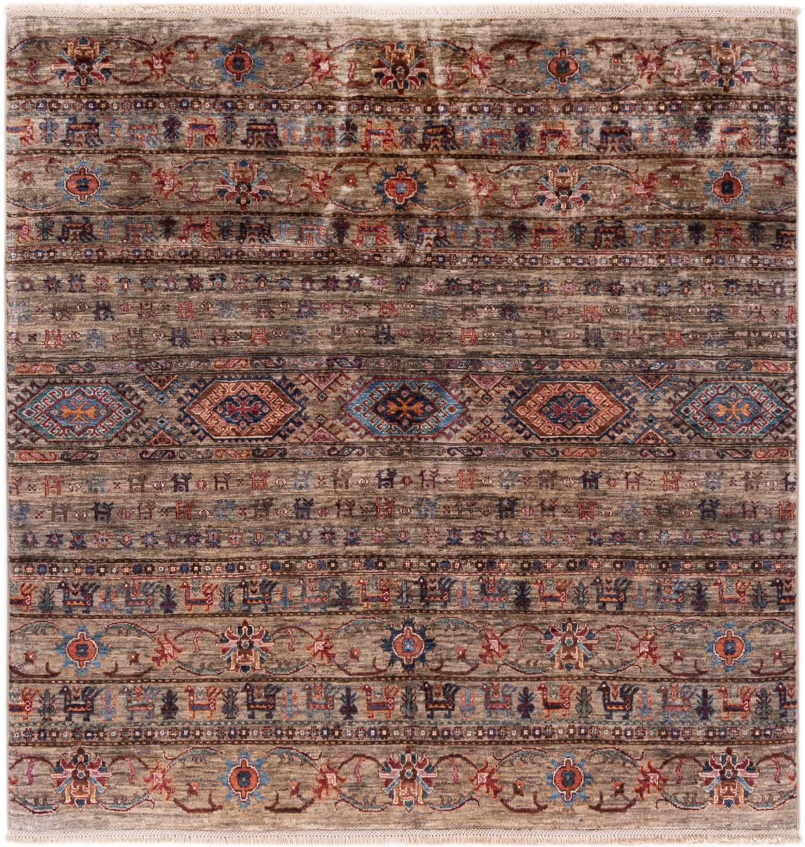 Pakistanischer Teppich Ziegler Farahan 154x150 154x150, Perserteppich Handgeknüpft