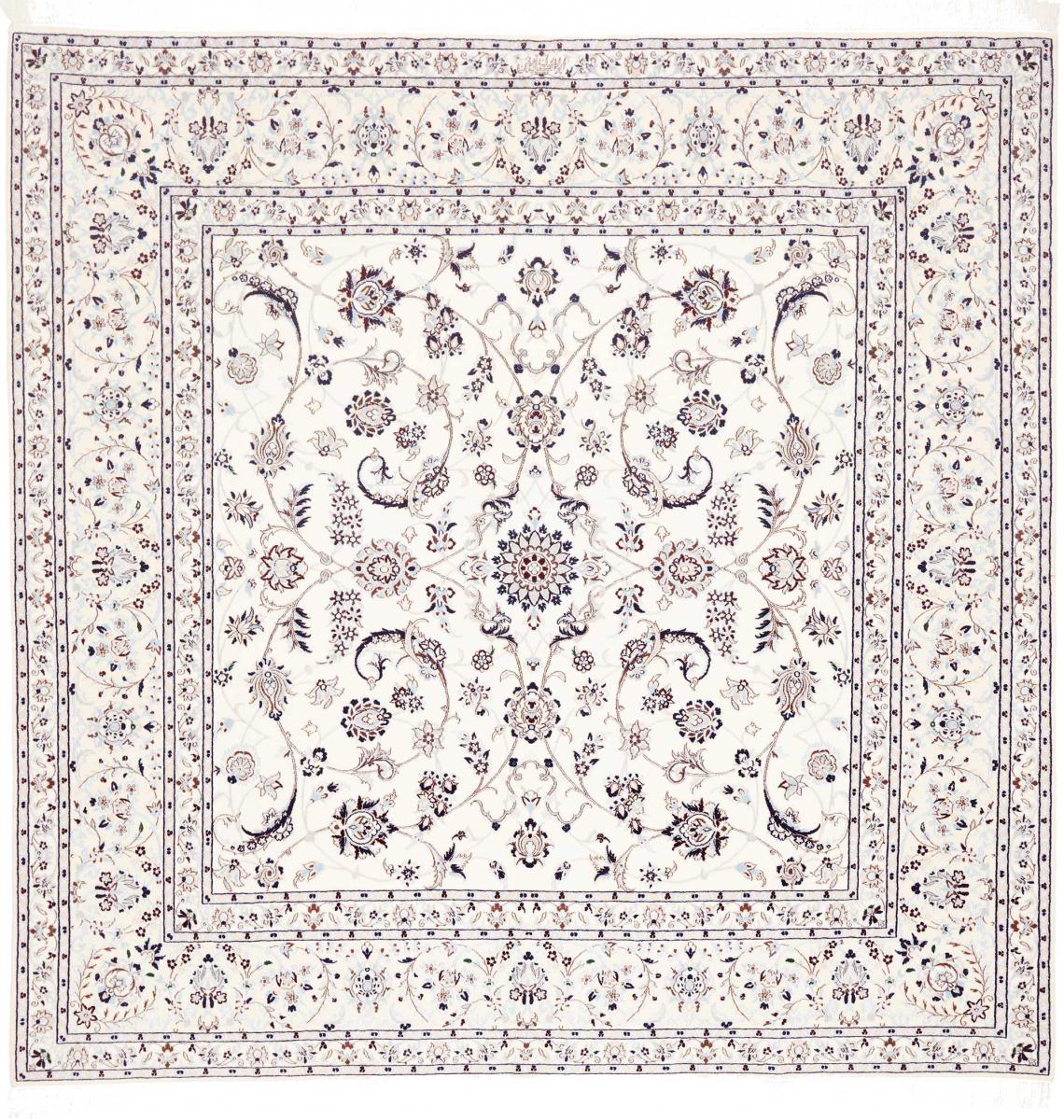 Alfombra persa Nain 6La 202x204 202x204, Alfombra persa Anudado a mano