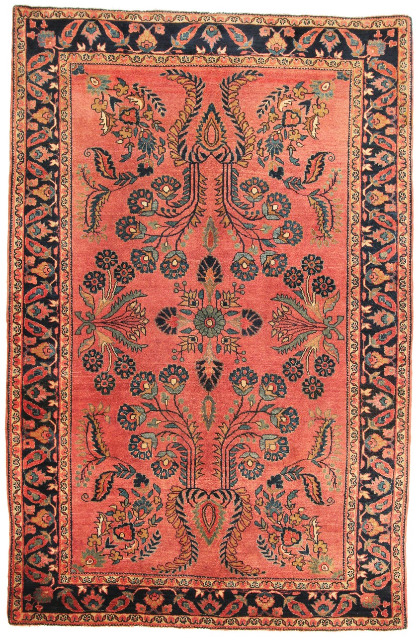 Persian Rug Farahan Antique 198x130 198x130, Persian Rug Knotted by hand