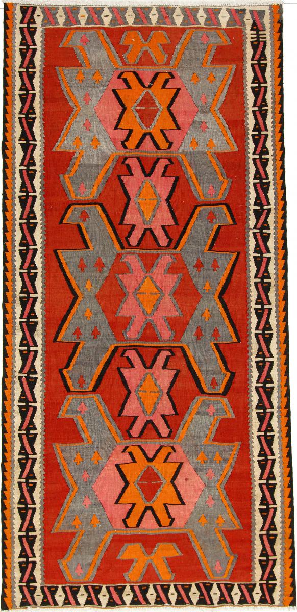 Tapete persa Kilim Fars Azerbaijan Antigo 307x138 307x138, Tapete persa Tecido à mão