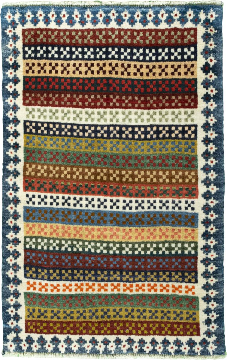 Persian Rug Persian Gabbeh Ghashghai 98x61 98x61, Persian Rug Knotted by hand