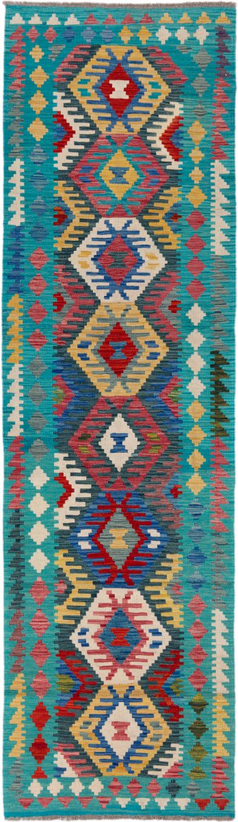 Afghan rug Kilim Afghan 9'10"x2'9" 9'10"x2'9", Persian rug Handwoven