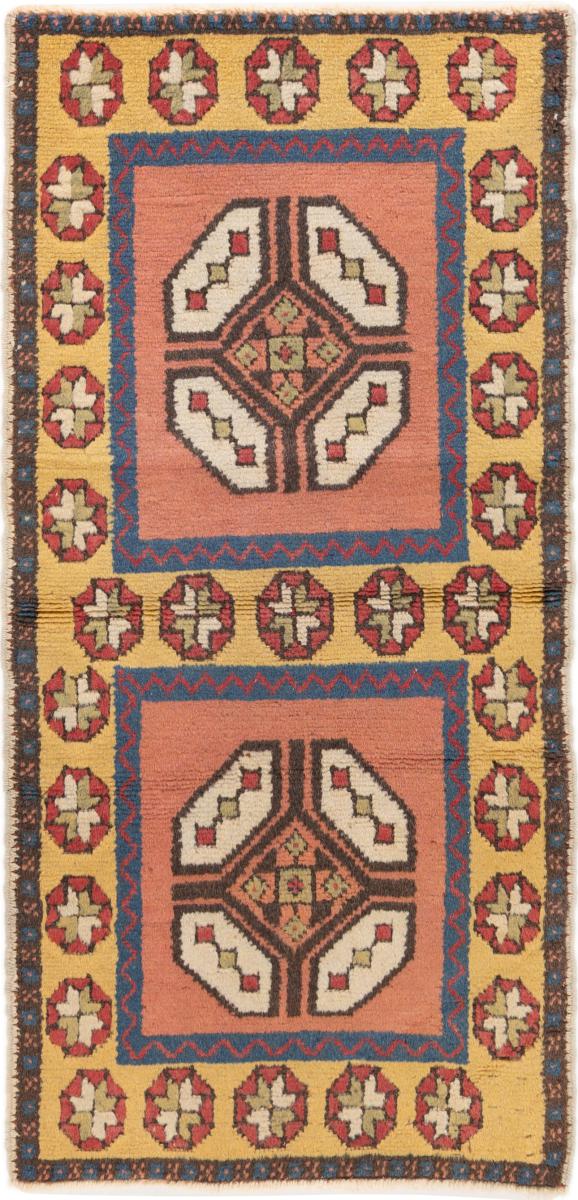  Turkei Melas 4'6"x2'2" 4'6"x2'2", Persian Rug Knotted by hand