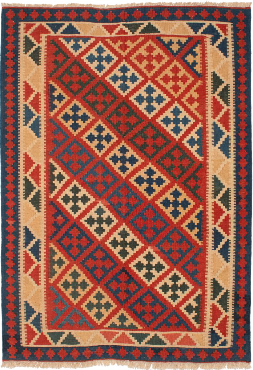 Tapete persa Kilim Fars 219x150 219x150, Tapete persa Tecido à mão